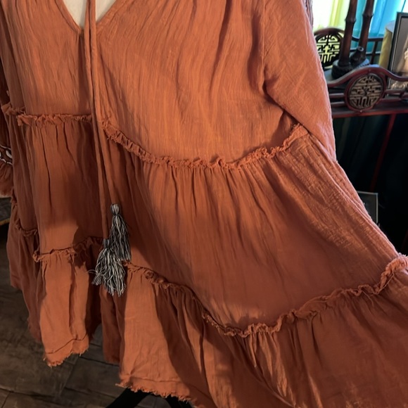 Free People Boho Tasseled Applique Dress - Picture 11 of 12